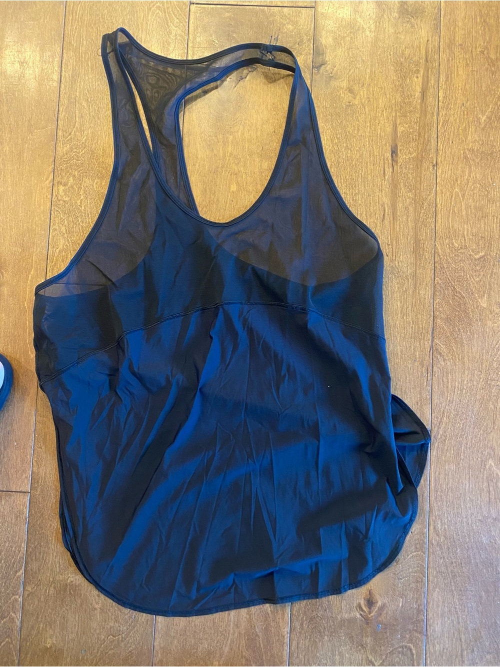 Black Mesh Racerback Tank Top old navy, size M